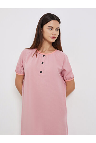 Take Two By Styli Pink Short Sleeve Nightdress