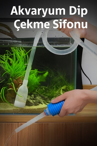 Zogira Pratik Akvaryum Dip Çekme Sifonu - Su Değişim ve Dip Temizleme Pompası Aparatı
