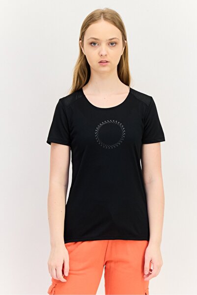 Nike Women Dri Fit Short Sleeve Running T-Shirt, Black