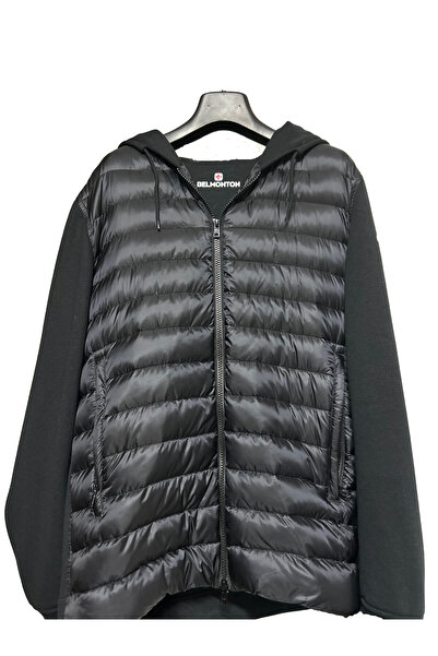 Belmonton Sweatshirt with goose down inserts, black, M INTL