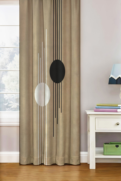 Vendini Quality Fabric, Vibrant Color Patterned Background Curtain (Size Prod...