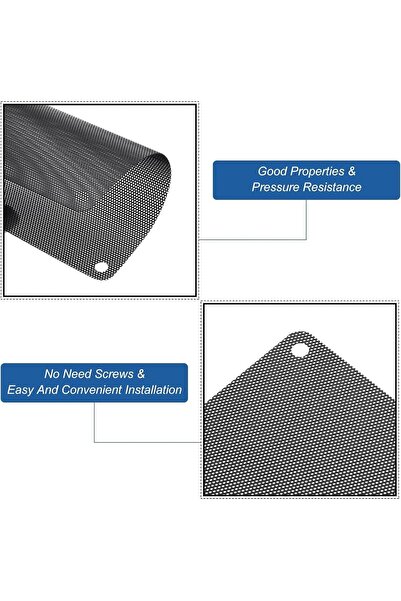 Yelajoy Polycarbonate Dust Filter - High-Density PVC Mesh, 120×120mm, Case Fan/Speaker Cooling, Bla
