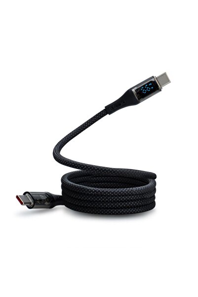 KOME كابل شحن USB-C مع عرض الجهد والتيار، معتمد من MFi، 66 واط 3 أمبير، 1 متر...