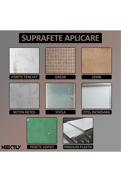 NEXTLY 3D Self-Adhesive Wallpaper Set, Waterproof & Heat Resistant, Modern Brown-Grey, 20 Pieces