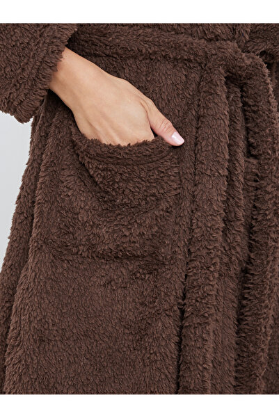 Styli Bear Ears Hooded Fleece Pocket Robe