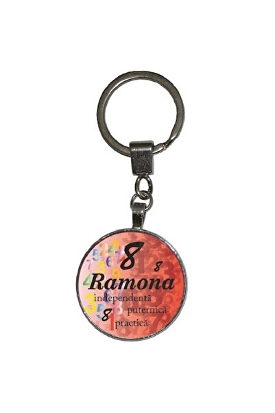 Cadouridiversity Breloc numerologic personalizat „Ramona”, metalic