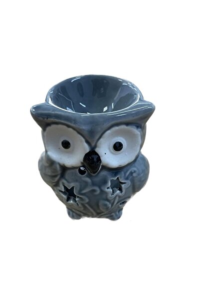 Cadouridiversity Vas de aromaterapie ceramic (bufniță), albastru, 9 cm x 7 cm -