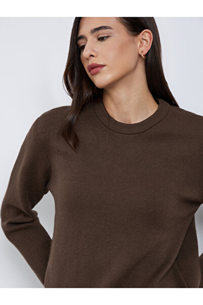 Styli Brown Regular Fit Knit Sweater