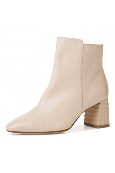 Tamaris Beige leather ankle boots