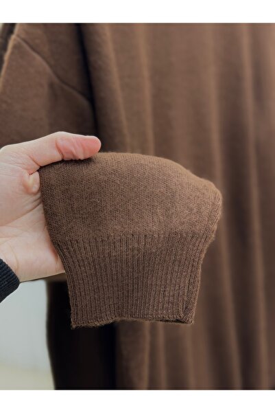 BENAHOLL Ferelle Short Front Long Back Soft Long Tunic-Zi̇6242 Brown