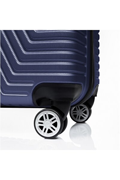 Artenova Set 3 trolere cu 4 roti, comaprtiment rigid, maner telescopic, cifru, albastru inchis