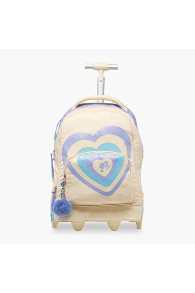 Barbie Print Trolley Backpack with Retractable Handle - 18 inches