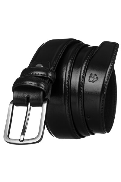 Other Curea din piele pentru bărbați PTN PM-14-125-SPL-6912 Neagră