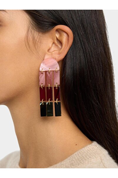 PARFOIS Çok Renkli Geometrik Küpe