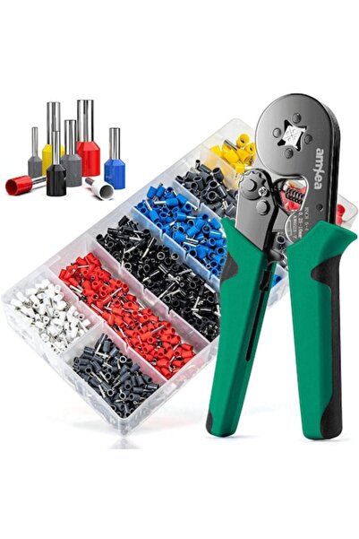 amXea Set clești de sertizare HSC8 6-4A, 4 bacuri, 0,25–10 mm², 1200 terminal...