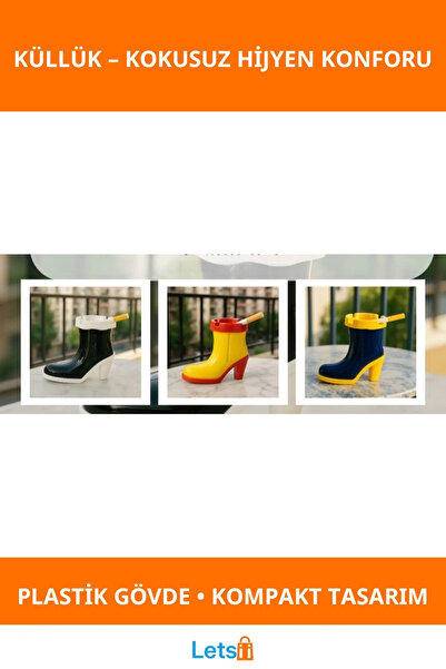 Letsii Şık Çizme Tasarımlı Kokusuz Dayanıklı Küllük