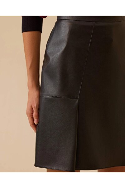 SEÇİL FUSTA NOUĂ DE FEMEI din piele artificială cu detaliu cu fante 10002521610015