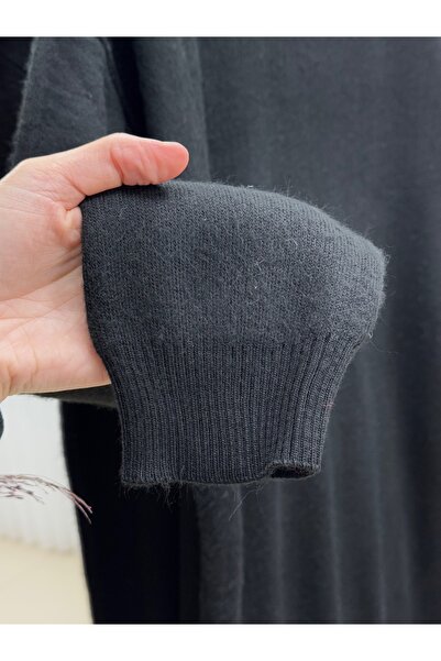 BENAHOLL Ferelle Short Front Long Back Soft Long Tunic-Zi̇6242 Black