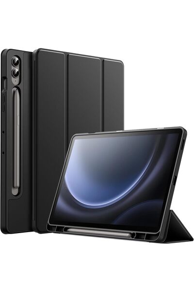 JETech Case for Samsung Galaxy Tab S9 FE Plus 12.4" with S-Pen Holder - Black