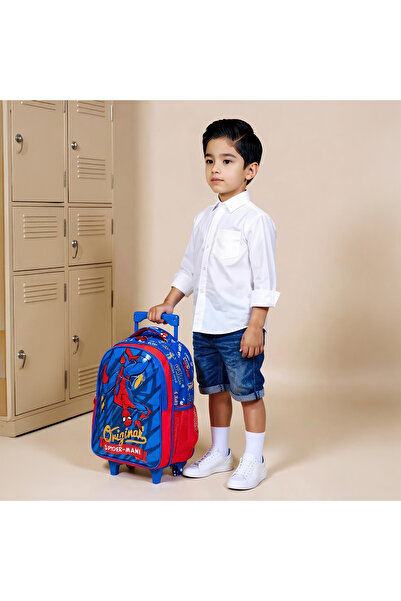 Marvel Spider-Man Print 5-Piece Trolley Backpack Set -16 inches