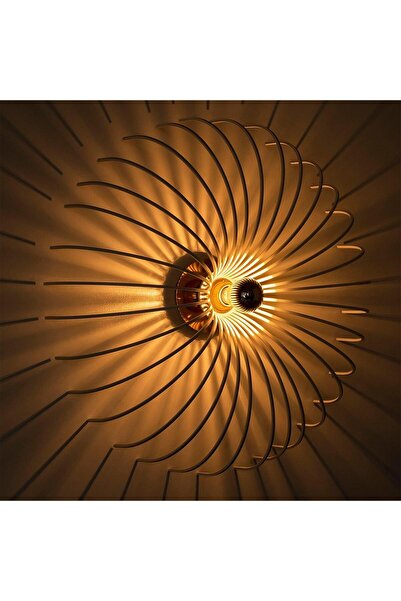 MOİRA مصباح حائط كارسورتل فينتاج بتصميم سلكي أبيض قطره 56 سم، مصباح حائط زخرفي ريفي KARSORTEL-N-644-M