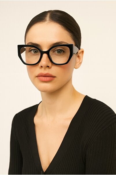 Chunky Frame Divriğ Cat Blue Block Women's Glasses with Blue Light Filter