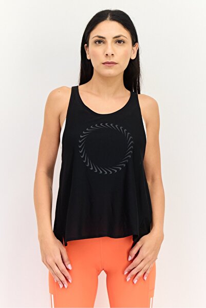 Nike Women Standard Fit Sleeveless Running Tank Top, Black