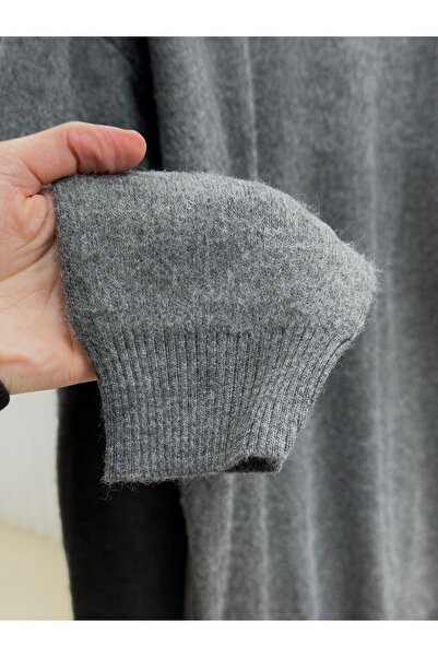 BENAHOLL Φερέλε Κοντό μπροστά και μακρύ πίσω Μαλακό μακρύ τουνίκ-Zİ6242 Ανθρακίτη