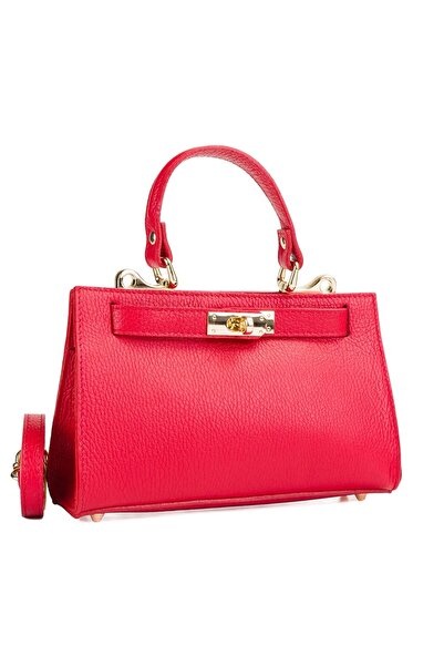 Posete Fagaras Poseta Piele Helge - Rosu, Geanta Casual din Piele Naturala, G...