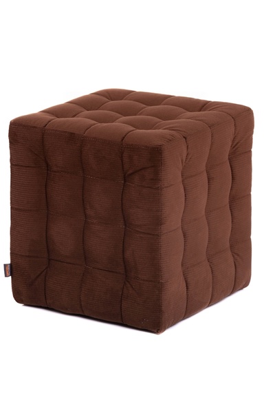 QMOBILI Bump Footstool Brown, fabric, cube