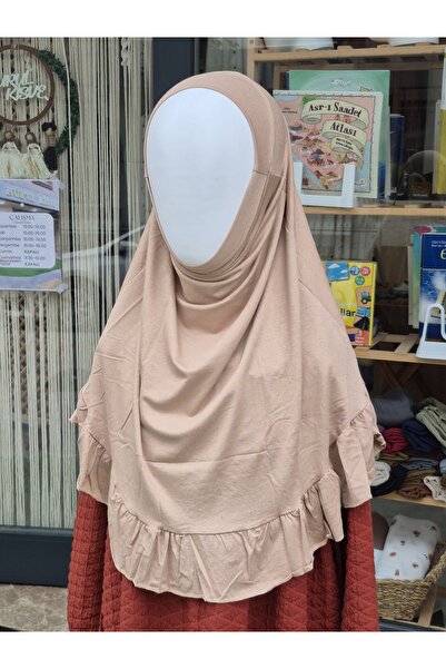 Nurul kisve Bej Penye Pratik Başörtü