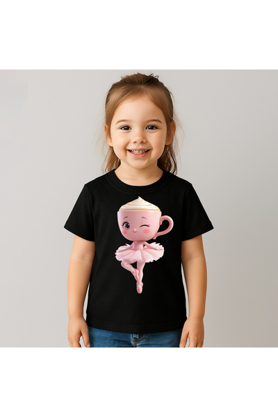 OEM Tricou Copii Fetite Ballerina Cappucina 100%Bumbac