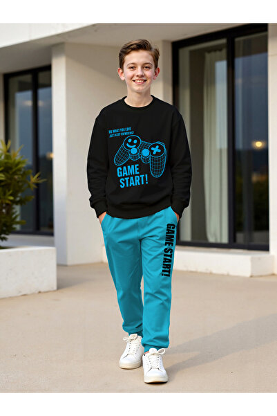 Take Two By Styli Teens Game On Graphic Sweatshirt and Joggers Set