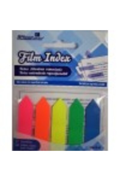 Office Cover SN5040 index adhesive notes - 125 sheets, 12x44 mm, PVC, 5 neon colors, arrow tip