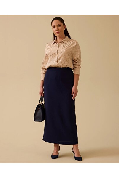 SEÇİL New Women's Plus Size Straight Cut Skirt 10002511614005