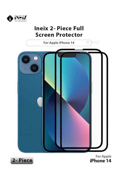 ineix واقي شاشة كامل من قطعتين لهاتف Apple iPhone 14