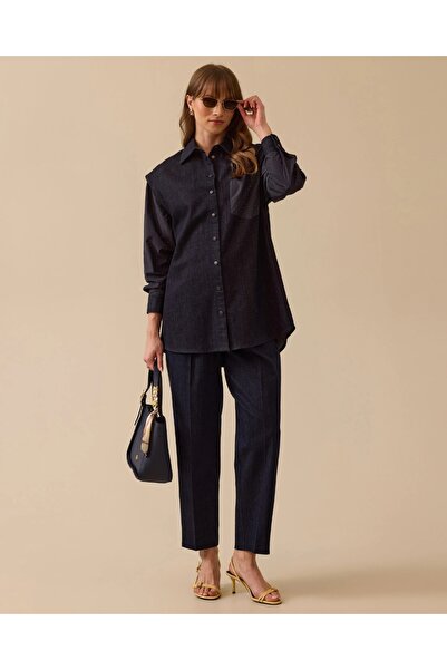 SEÇİL ΝΕΟ ΓΥΝΑΙΚΕΙΟ τζιν παντελόνι με λεπτομέρεια πλισέ μέχρι τον αστράγαλο 10002512211002