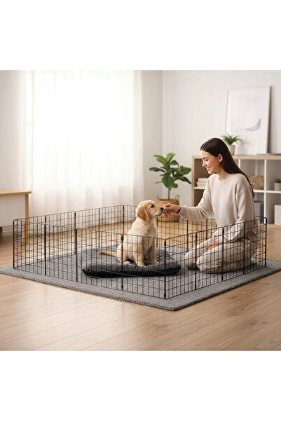 decorelax 33x33 Panel 4x4 Evcil Hayvan Çiti Siyah