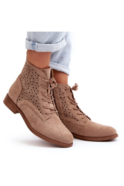 S.BARSKI Cizme dama cu model bej HY66-136 40