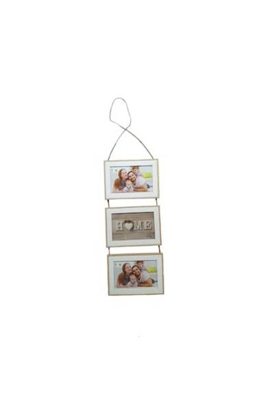 Cadouridiversity Wooden photo frame, 3 photos (Family) - M18-22