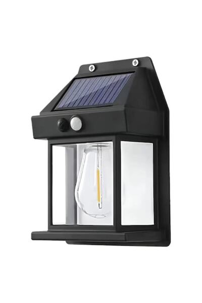 OEM Lampă de perete solară LED cu senzor de mișcare PIR, neagră