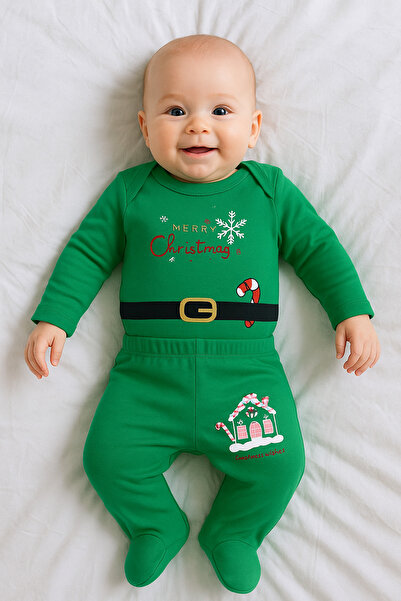 tinytrends Unisex Baby 100% Cotton Christmas Patterned 6-Piece Underwear and Top Baby Set