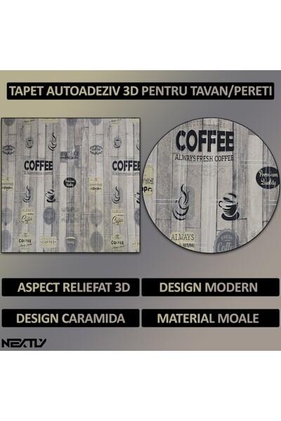 NEXTLY 3D Self-Adhesive Wall Panels, Waterproof, Easy Install, Beige-Gray, 70x77cm, 40-Pack