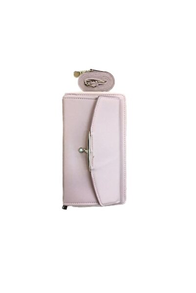 Cadouridiversity Women's wallet with strap, faux leather, zipper, pink, 19 cm x 11 cm, R35-13A