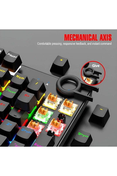 1way Professional mechanical gaming keyboard and mouse