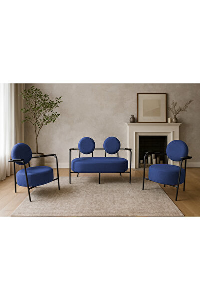 Azra Mobilya Venüs Koltuk Takımı Siyah İskelet – Modern Koltuk Seti | Ofis ve...