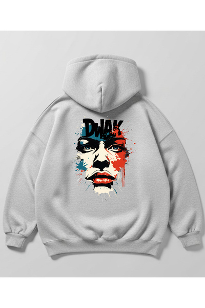 Bheka Concept Unisex Oversized Printed Hooded Sweatshirt – Dwak Street Art Patterned