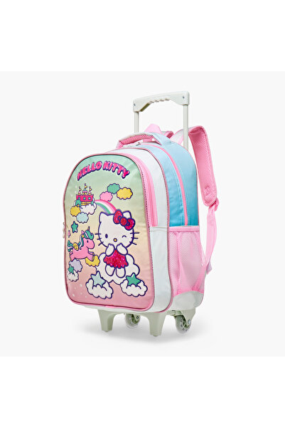 Hello Kitty 3-Piece Printed Trolley Backpack Set - 16 inches