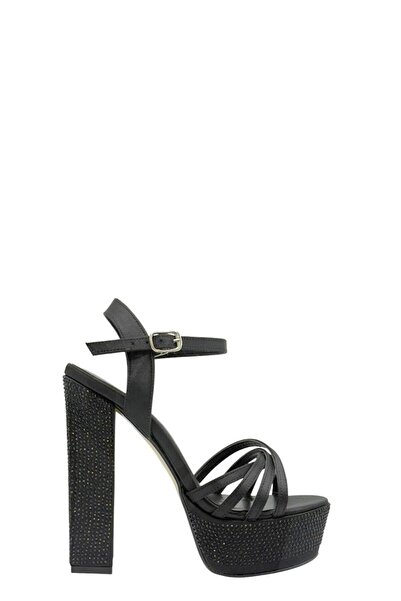 Moulin Shoes حذاء نسائي بكعب عالٍ من الساتان الأسود