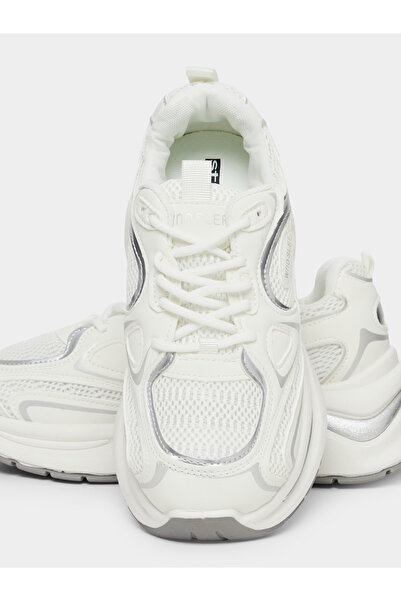 Styli White Lace Up Chunky Sneakers